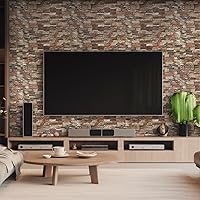 Vista 2 de Yutianli 10PSC 3D paneles de pared despegar y pegar ladrillo falso paneles de pared autoadhesivos 3D ladrillo papel pintado espuma piedra panel