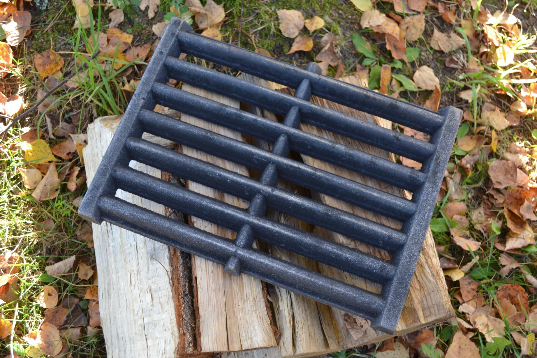 SEZAM 33,5 x 27,5 cm, gietijzeren rooster, asrooster, verschillende diameters, geschikt voor haard, tafelrooster, rooster, ovenrooster, vuurrooster, kolenrooster, BBQ