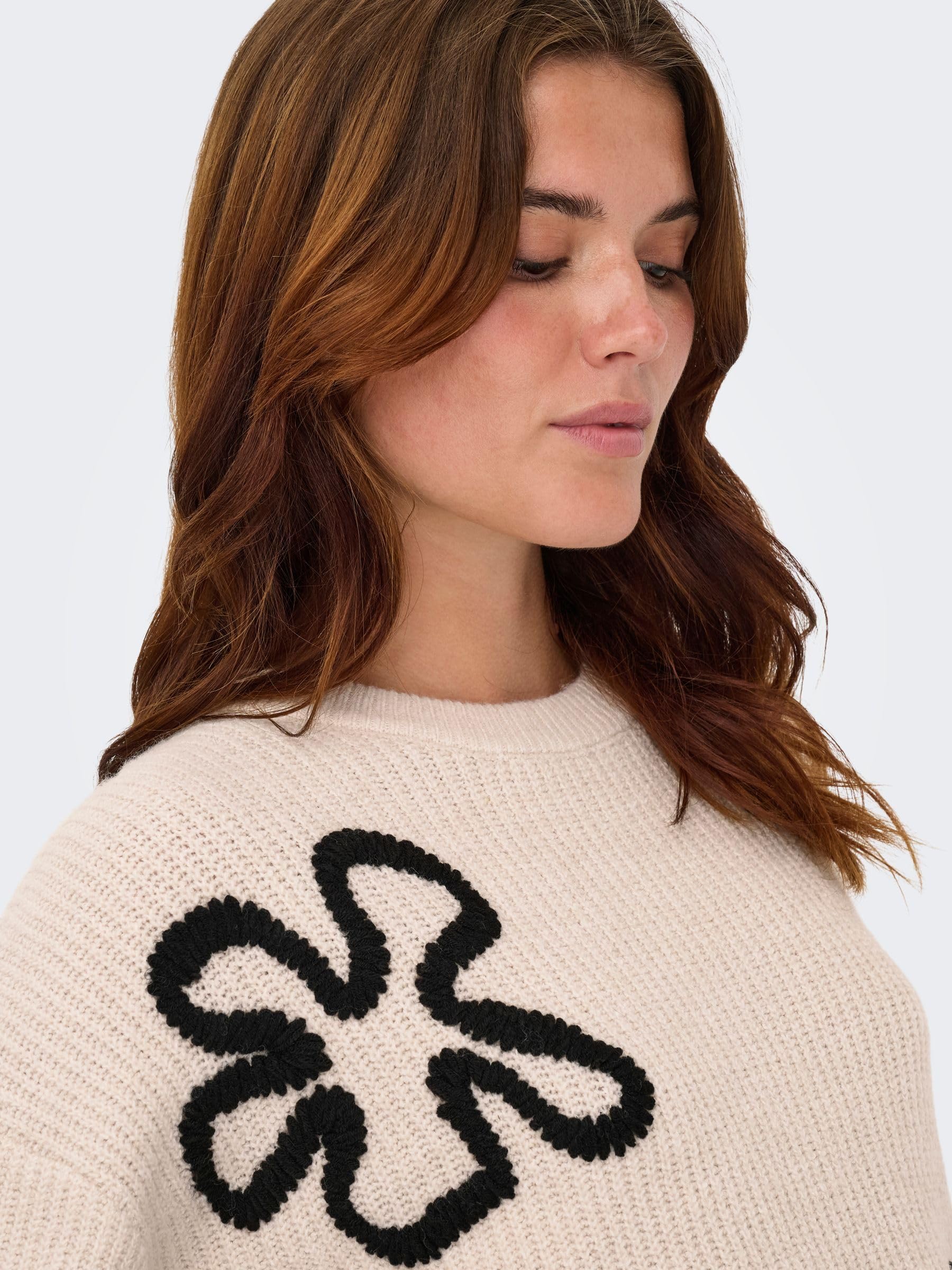 ONLY Onldaisy LS Stitch O-Neck Knt Onldaisy LS Stitch O-Neck Knt Mujer (Pack de 1)
