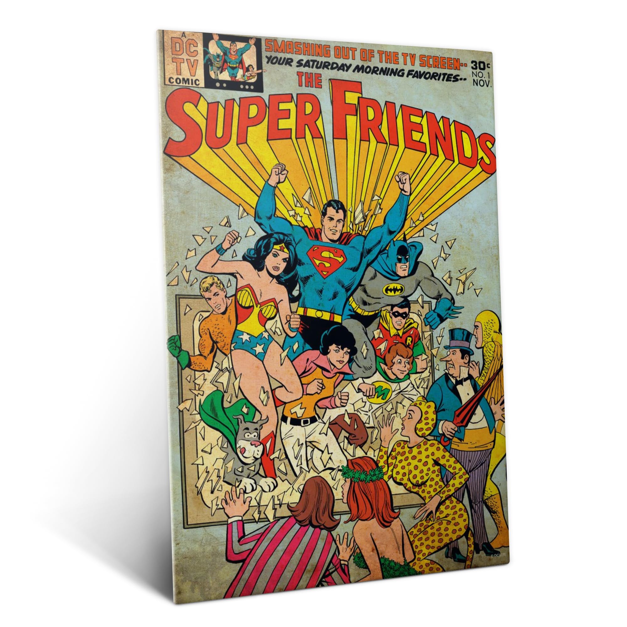 Displate Metall poster DC Comics Super Friends 1 Größe M