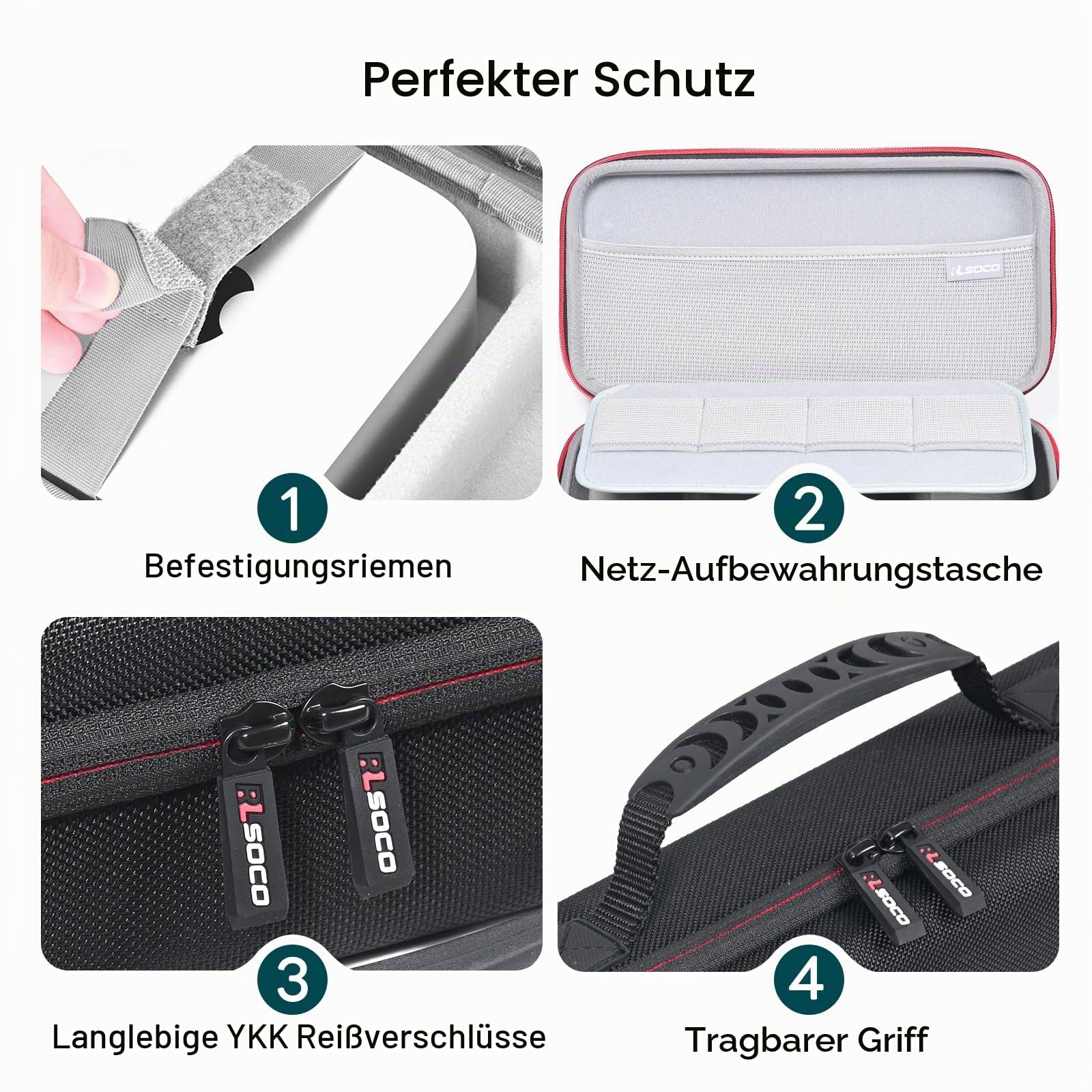 RLSOCO Tasche für Apple Mac mini Desktop-Computer mit M5/M4/M4 Pro Chip | Die obere Abdeckung kann die magische Tastatur mit Nicht-Nummer und Magic Pad halten (nur Schutzhülle)