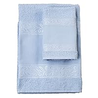 Filet - Set 2 Asciugamani da bagno in spugna con inserto in tela aida da ricamare