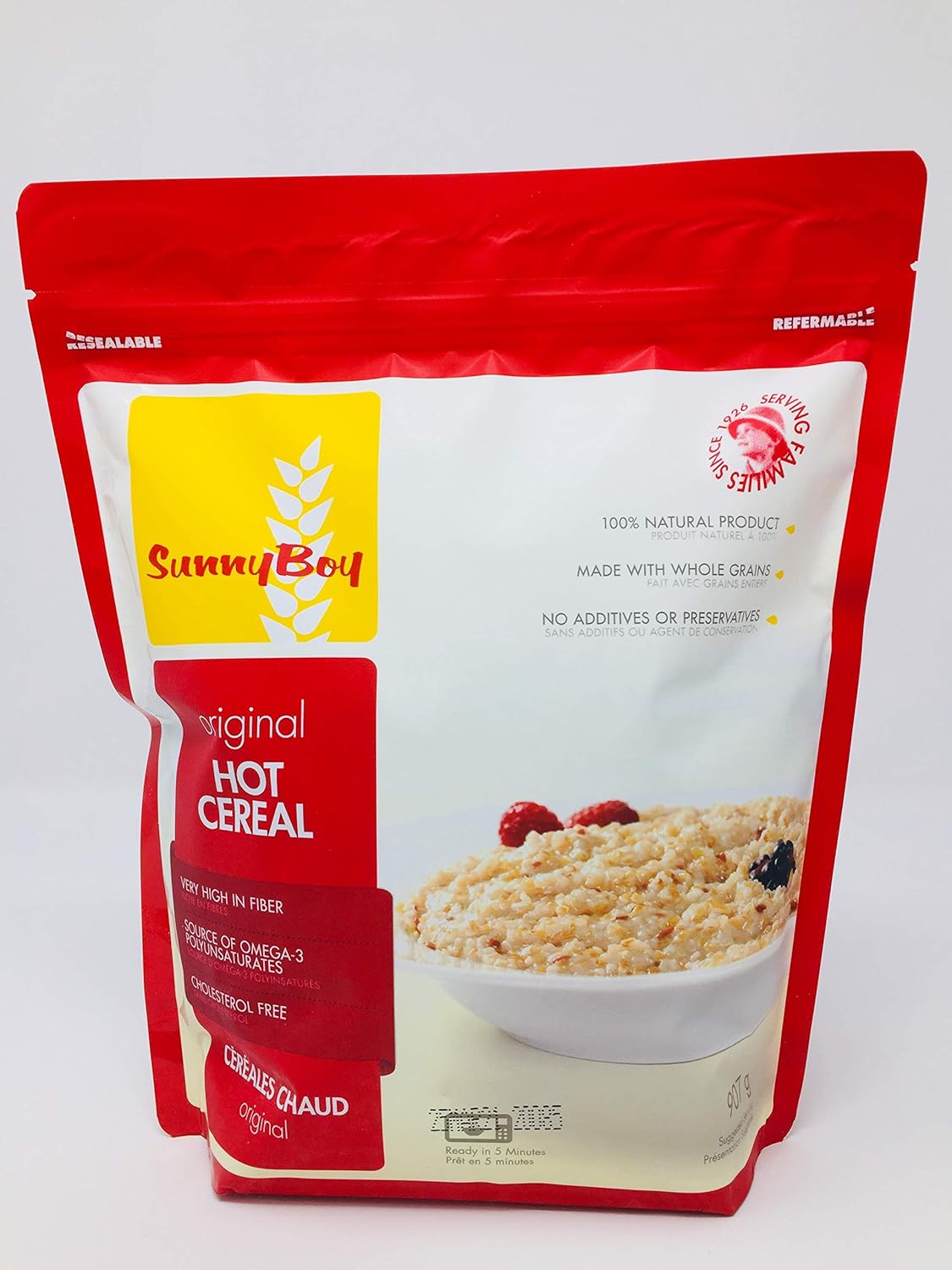 Sunny Boy Original Hot Cereal Locally Sourced Canadian Whole Grains