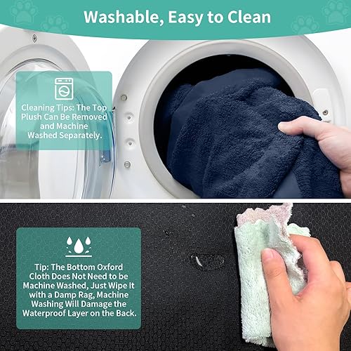 Miniatura 5 de COSHNIBI Fundas de cama para perro, lavables de repuesto, 44 pulgadas de largo x 32 pulgadas de ancho x 4 pulgadas de alto, fundas impermeables de