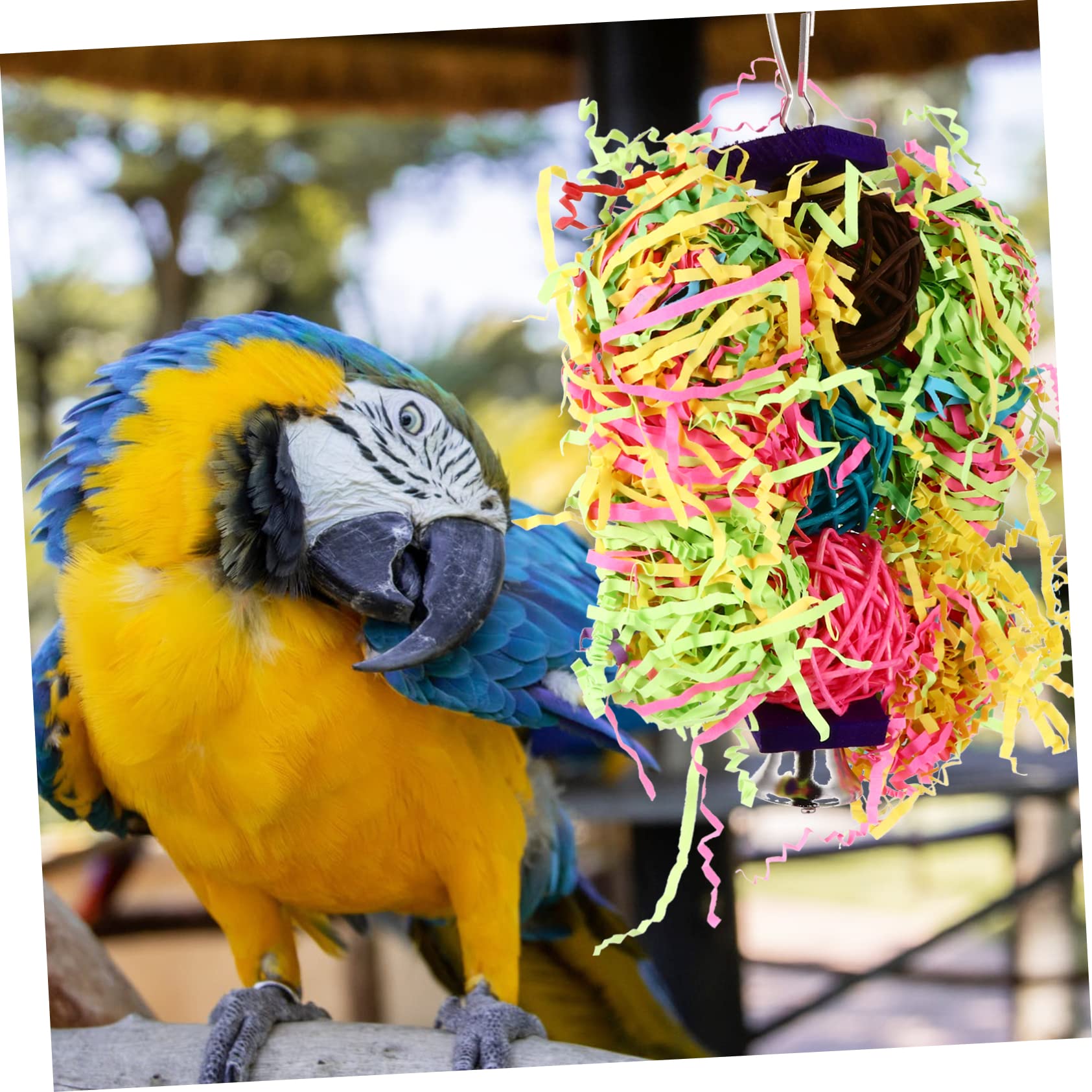 3 Piezas Juguetes Colgantes para Coloridos y Fáciles de Instalar para Masticar y Entretener Pájaros Interactivos como Agapornis Jaulas