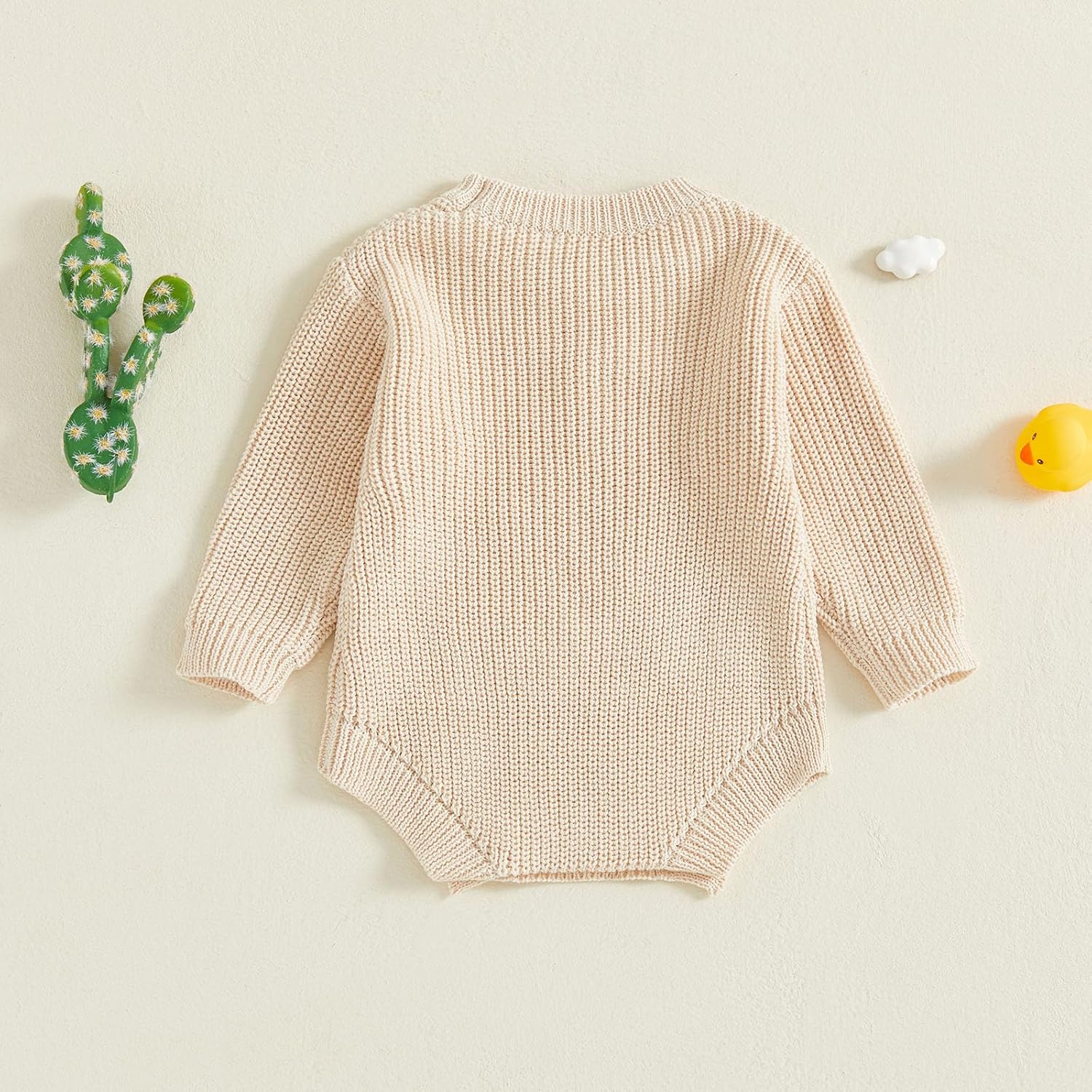 赤ちゃん 女の子 男の子 服 愚かなグース 刺繍 クルーネック 長袖 ニット セーター バブルロンパース Newbrn 秋冬 服