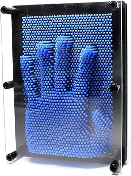 3D Pin Art Board - Classic Pin Art Toy Sculpture Pin Impression Mold 3-Dimensional 5 x 7 (Dark Blue)