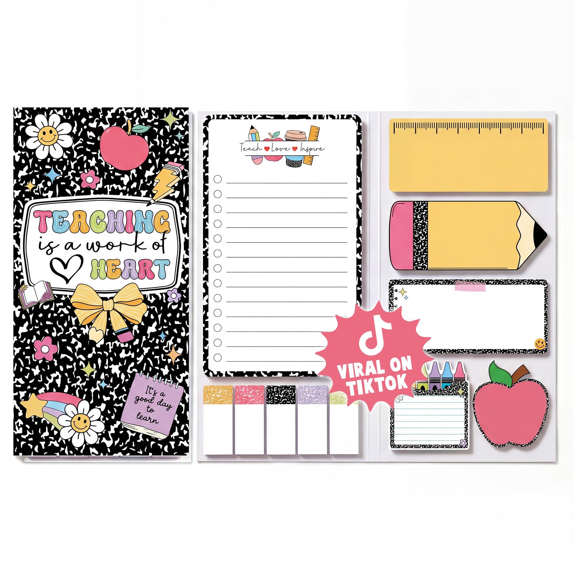Blocs de notes autocollantes pour enseignant BEAWART fournitures bureau école - 8