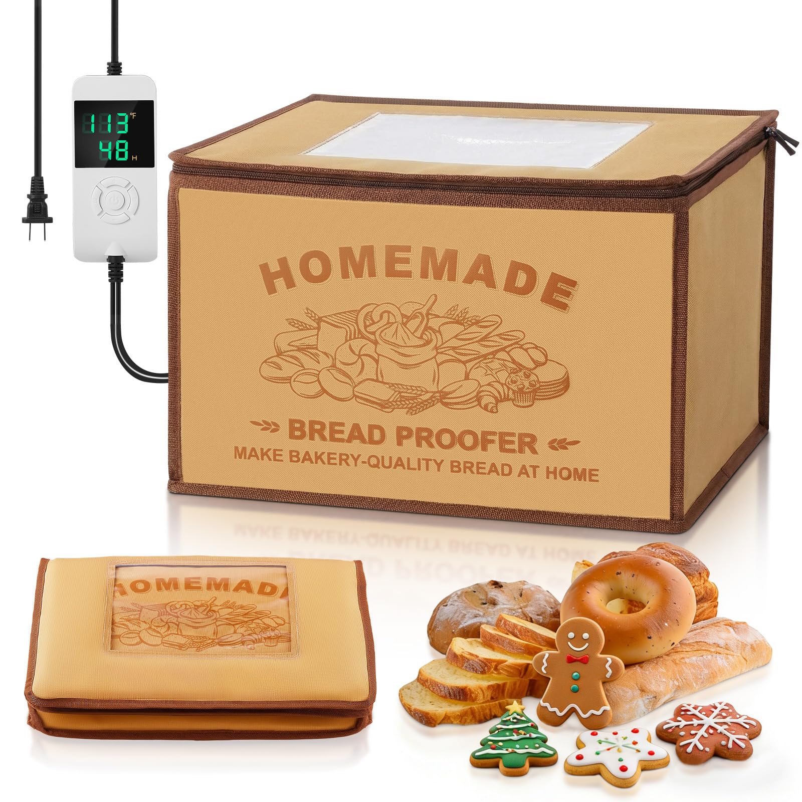 Amazon.com: FOHERE Bread Proofing Box, 32-113°F Temp Control & 48H