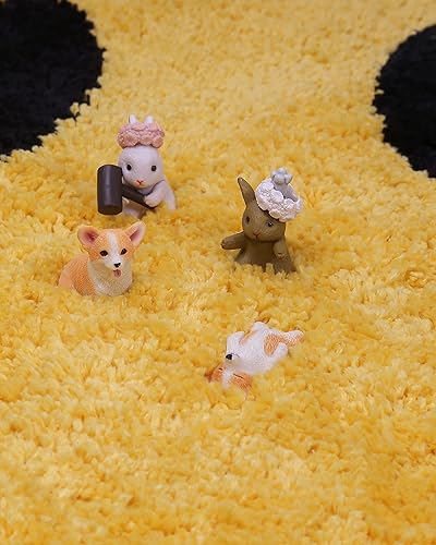 Miniatura 4 de Ohocut Linda alfombra de cara sonriente, alfombra redonda para baño, bañera, dormitorio, bonita alfombra de baño de cara feliz, alfombras de baño,