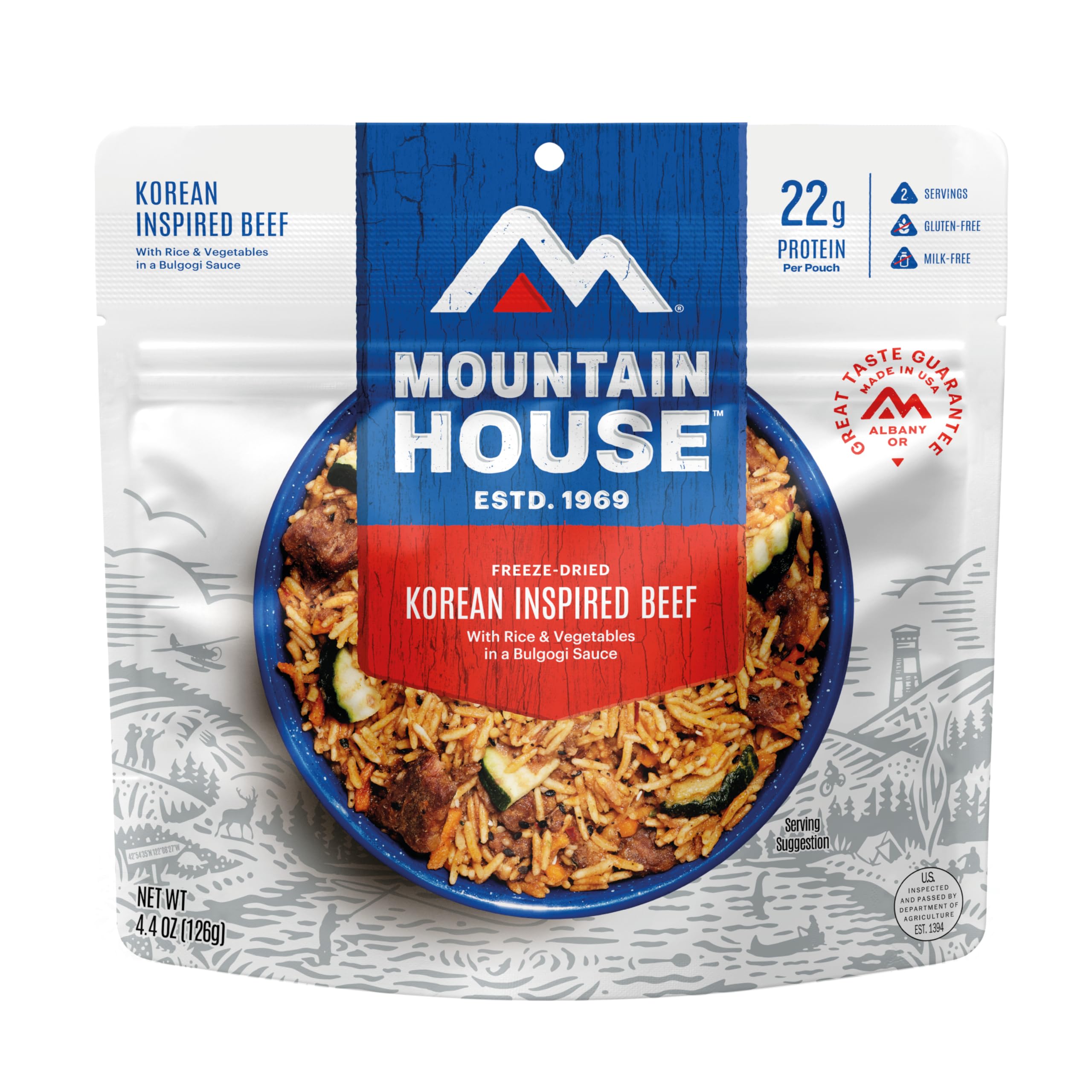 Mountain House Korean Inspired Beef | Freeze Dried Backpacking & Camping Food | Gluten-Free | 2 Servings