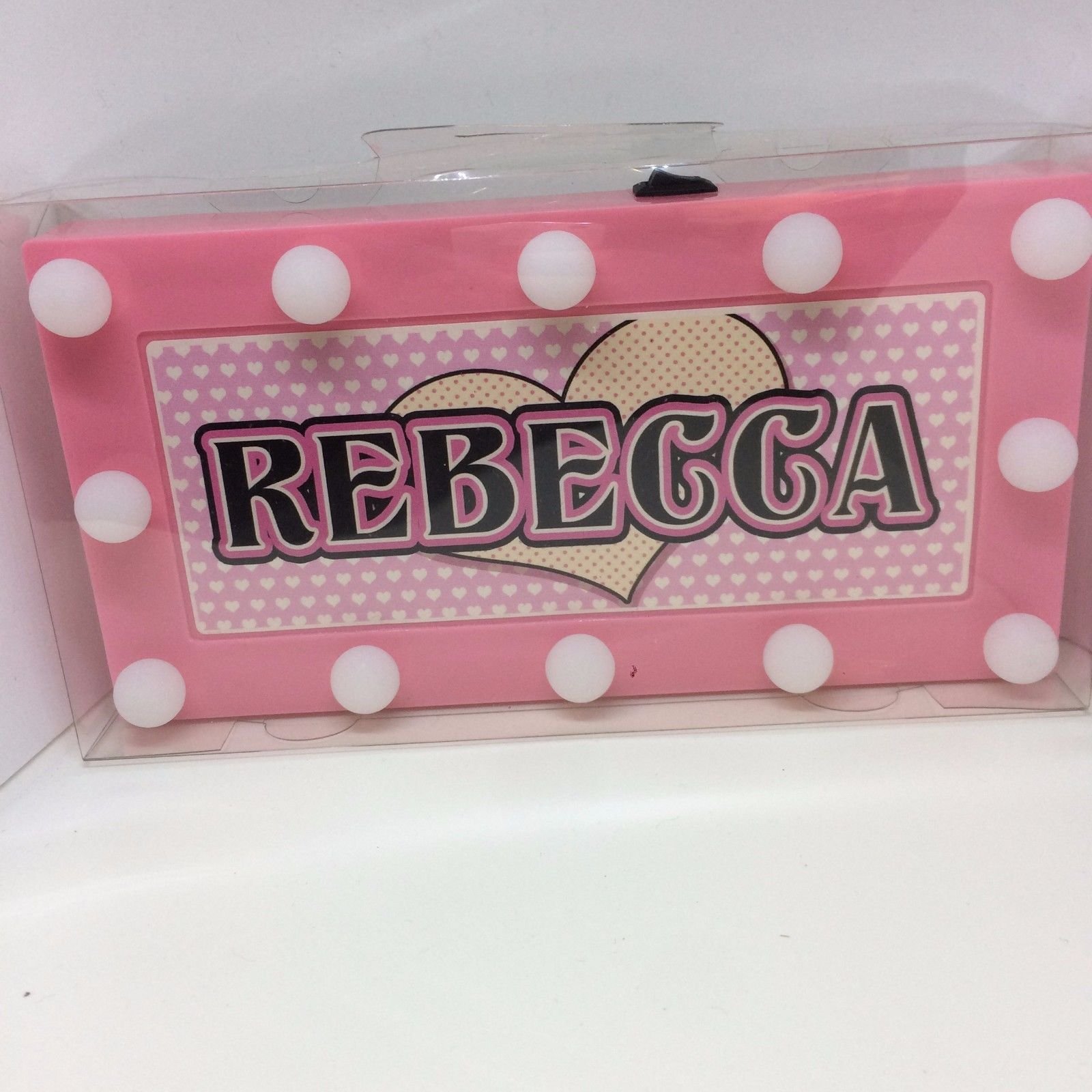 Rebecca Childrens LED Personalised Name in Lights Room Sign