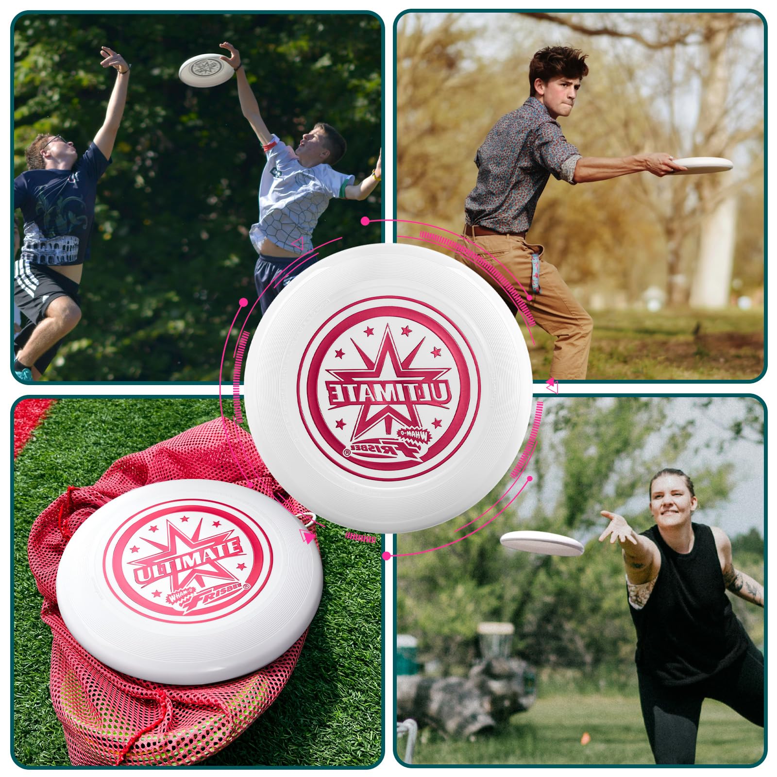 Frisbee Disque Volant Officiel Ultimate de 175 g, Disque d'entraînement Professionnel de 27,4 cm pour compétition et Plaisir en Plein air
