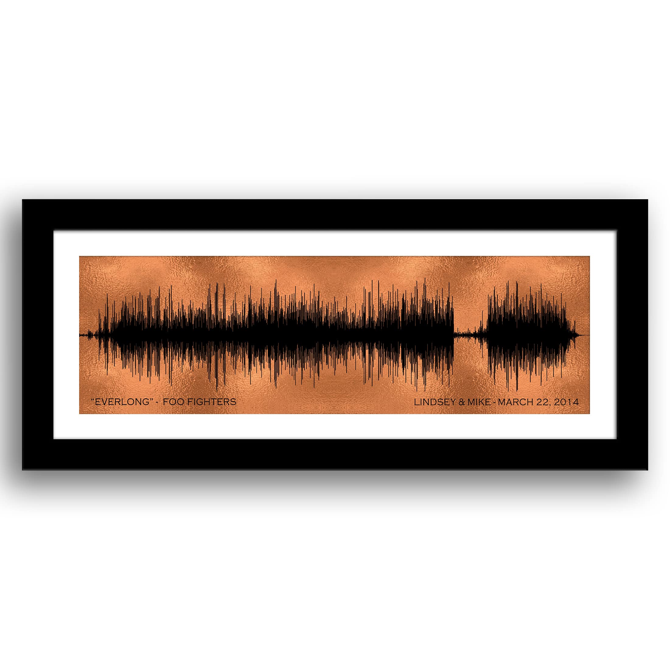 7th Anniversary Gift For Men, Copper Anniversary, Soundwave Art Print 7 Year Anniversary Gift For He