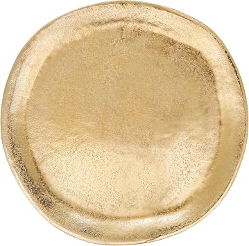 SARO LIFESTYLE Aluminum Organic Charger Set of 4, 13"x13", Gold
