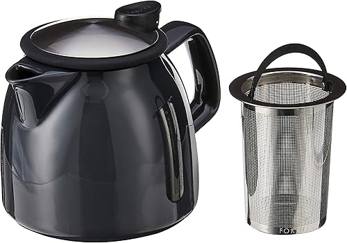Miniatura 4 de FORLIFE Bell - Tetera de cerámica con infusor de cesta de 26 onzas26.0 fl oz, gris