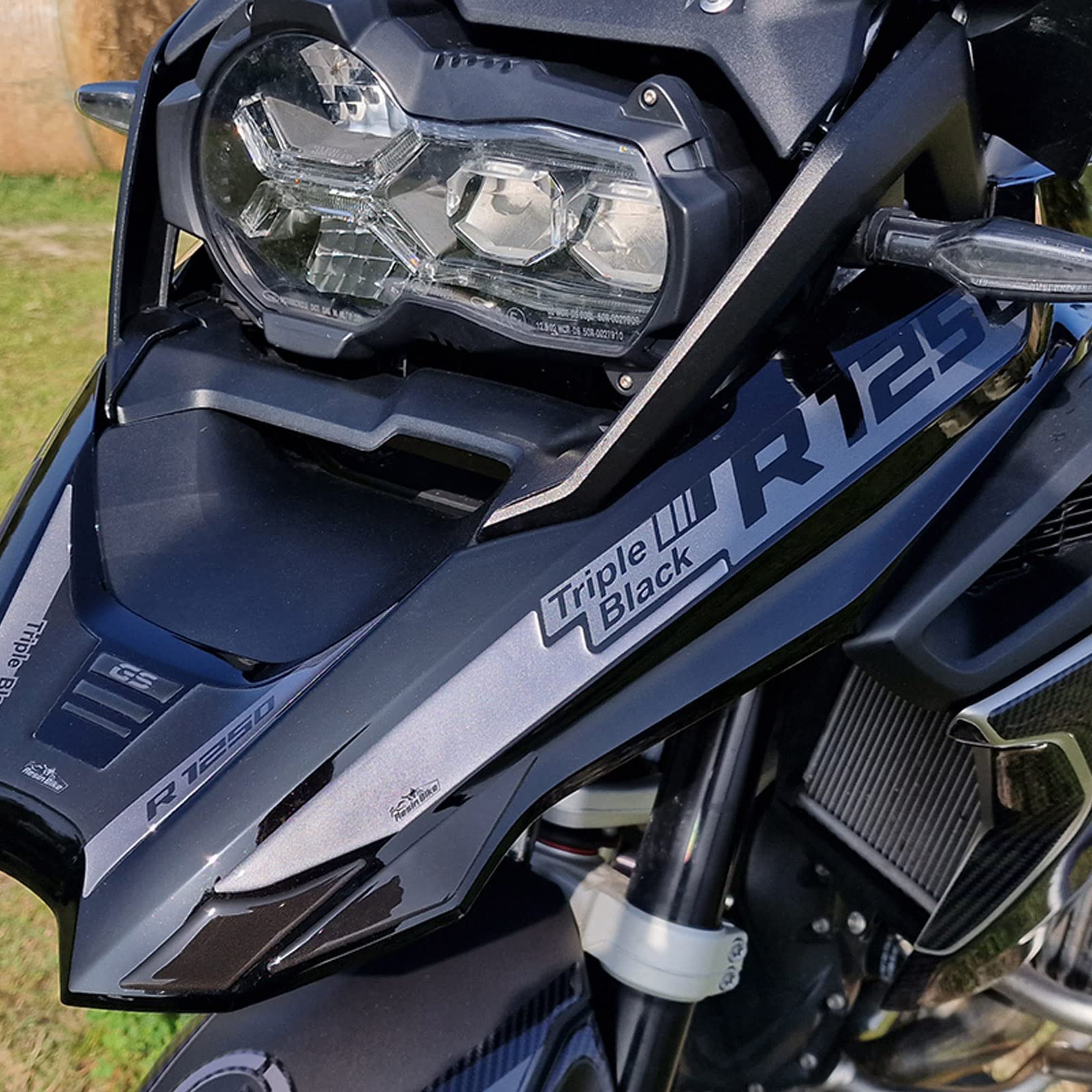AUTOCOLLANTS 3D Compatible BMW GS 1250 Aventure Triple Black 2021
