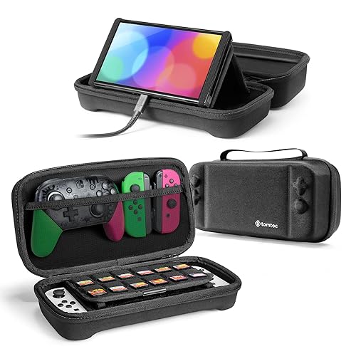 tomtoc Funda de transporte para Nintendo Switchmodelo OLED funda grande para interruptor de viaje con bolsillo para controlador profesional agarre tomtoc Funda de transporte para Nintendo Switchmodelo OLED funda grande para interruptor de viaje con bolsillo para controlador profesional agarre