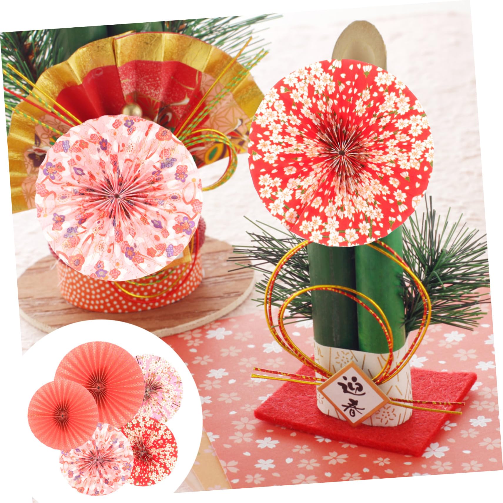 ABOOFAN 20stücke Hängende Papierfächer Im Japanischen Stil Partydekoration Für Hochzeit Geburtstag Und Karneval Zufällige Designs Für Festliche Anlässe Aus Hochwertigem Papier