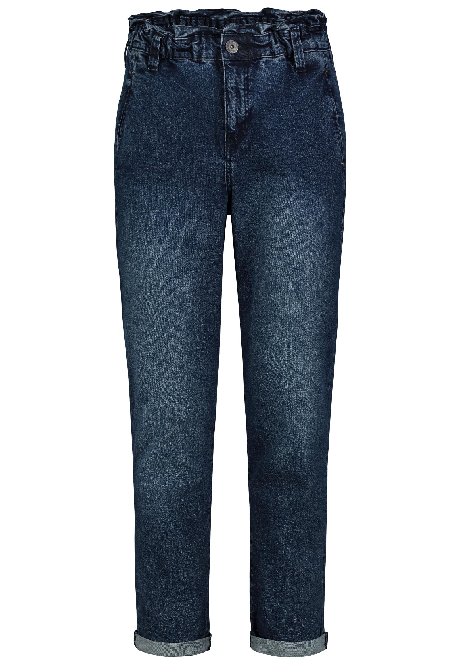 Sublevel Damen Paperbag Jeans – High Waist Hose im Modernen Denim-Look Dark-Blue XXL