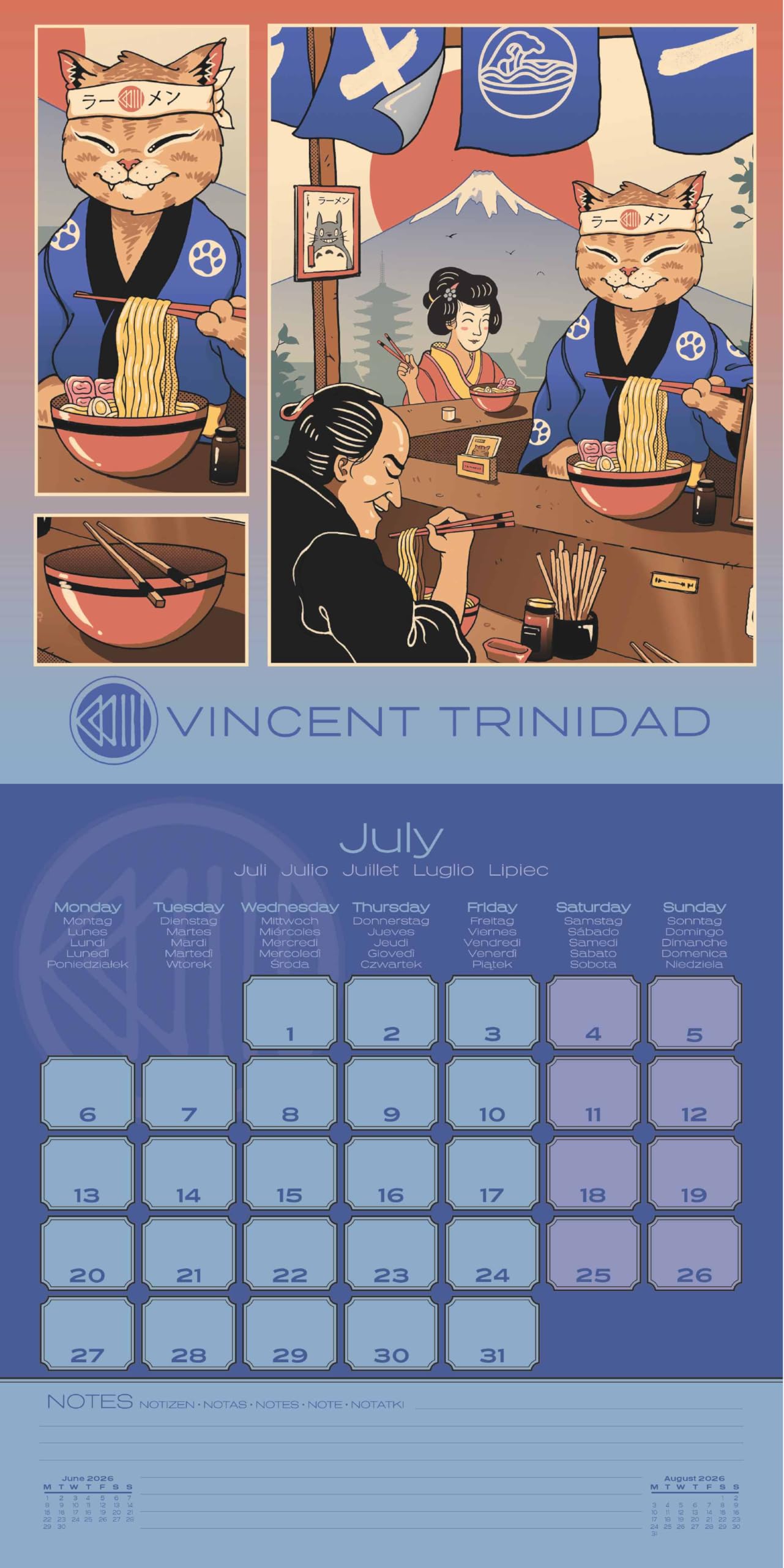 Vincent Trinadad 2026 Square Calendar