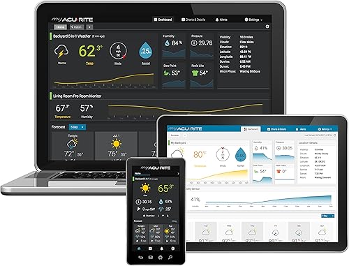 Miniatura 9 de Estación meteorológica inalámbrica 5en 1 AcuRite 015117RMsensor de tiempo medidor de temperatura y humedad precipitaciones velocidad y dirección del