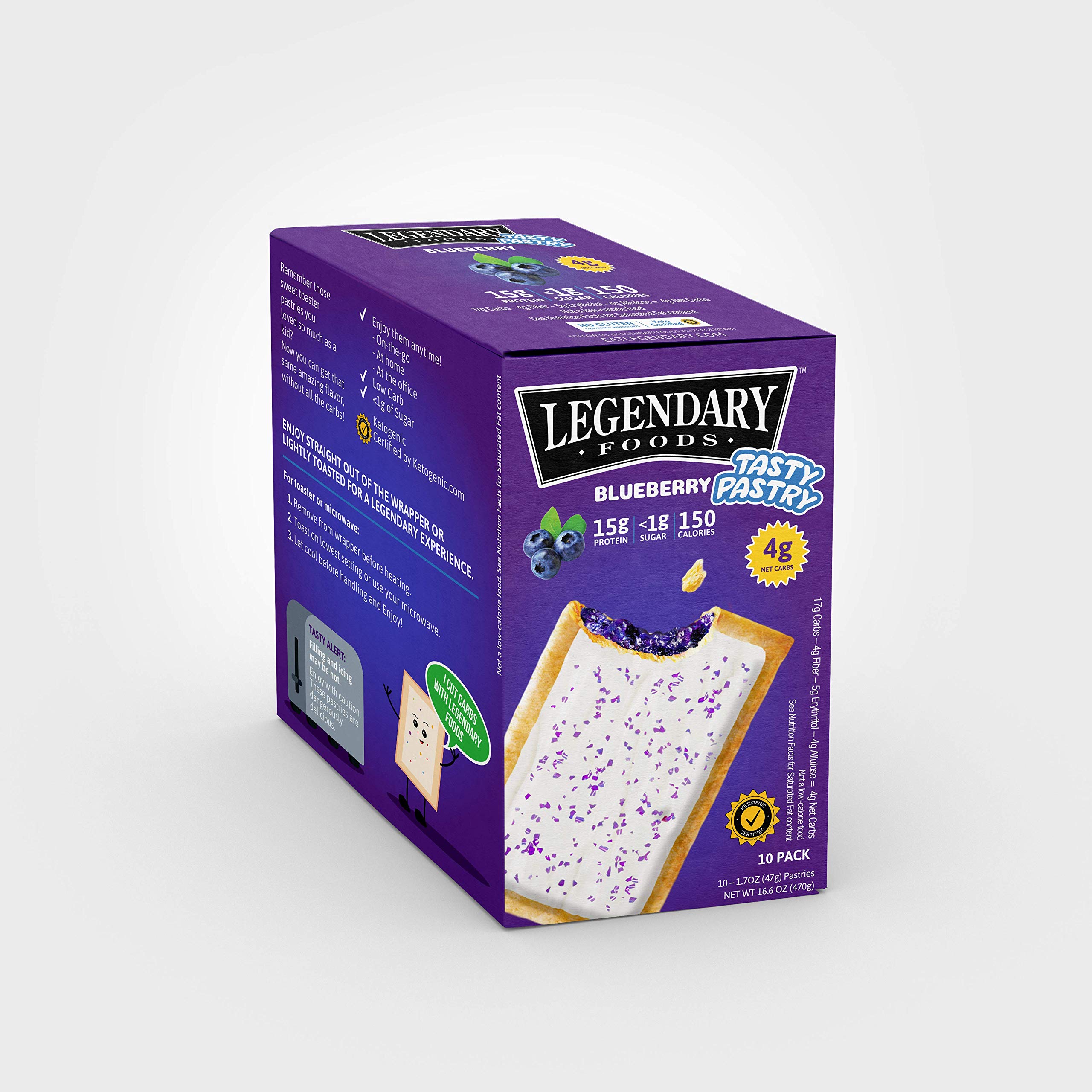 Legendary Foods Tasty Pastry Toaster Pastries Ideal Low Carb/Keto