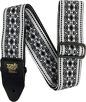 Ernie Ball Jacquard Guitar Strap, Beatnik Black P05319, 41" - 72"