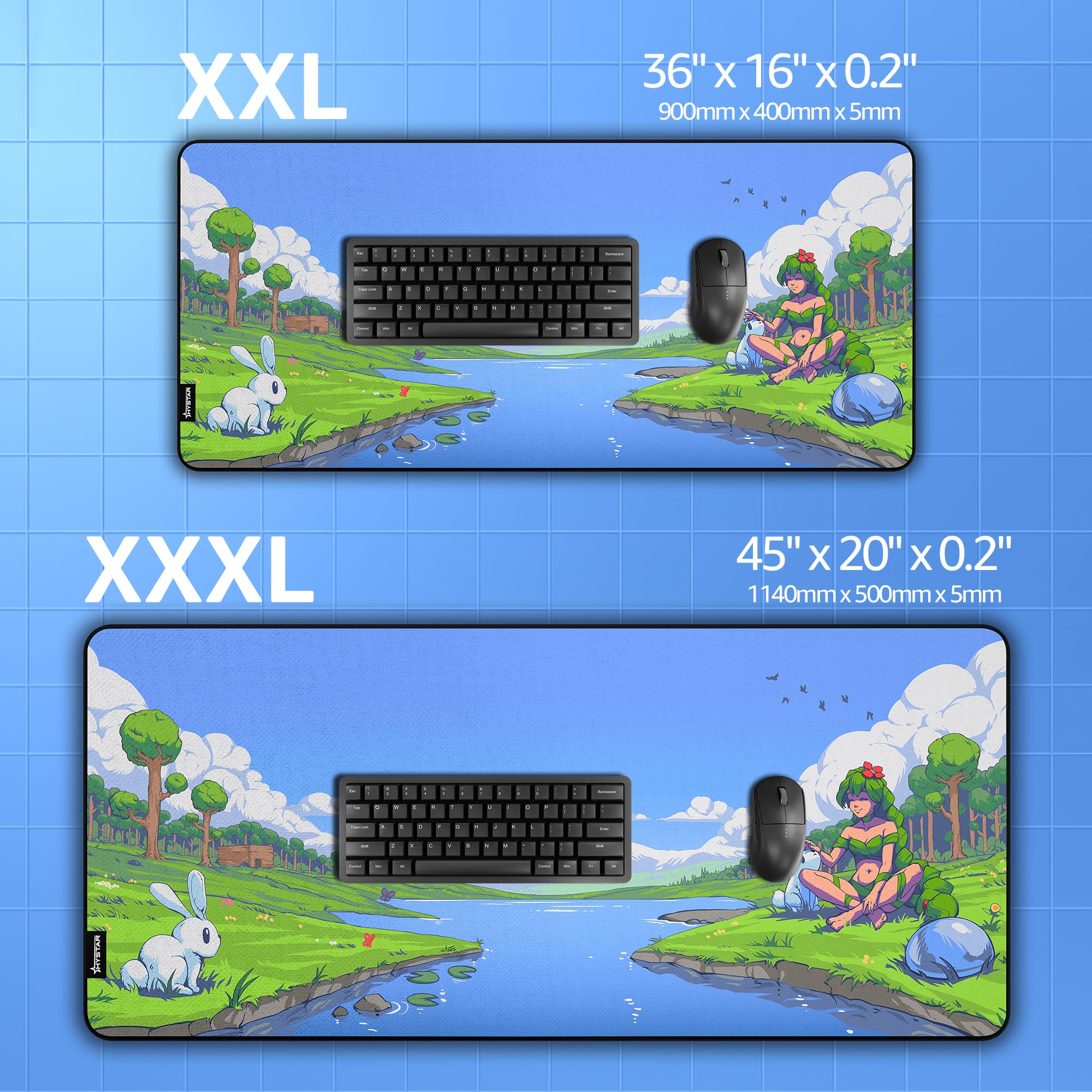 Terraria rozszerzona podkładka pod mysz dla graczy, XXL, 91 x 40 cm, grubość 5 mm, wodoodporna powierzchnia, gładka tkanina poliestrowa i podstawa z naturalnej gumy (matowa)