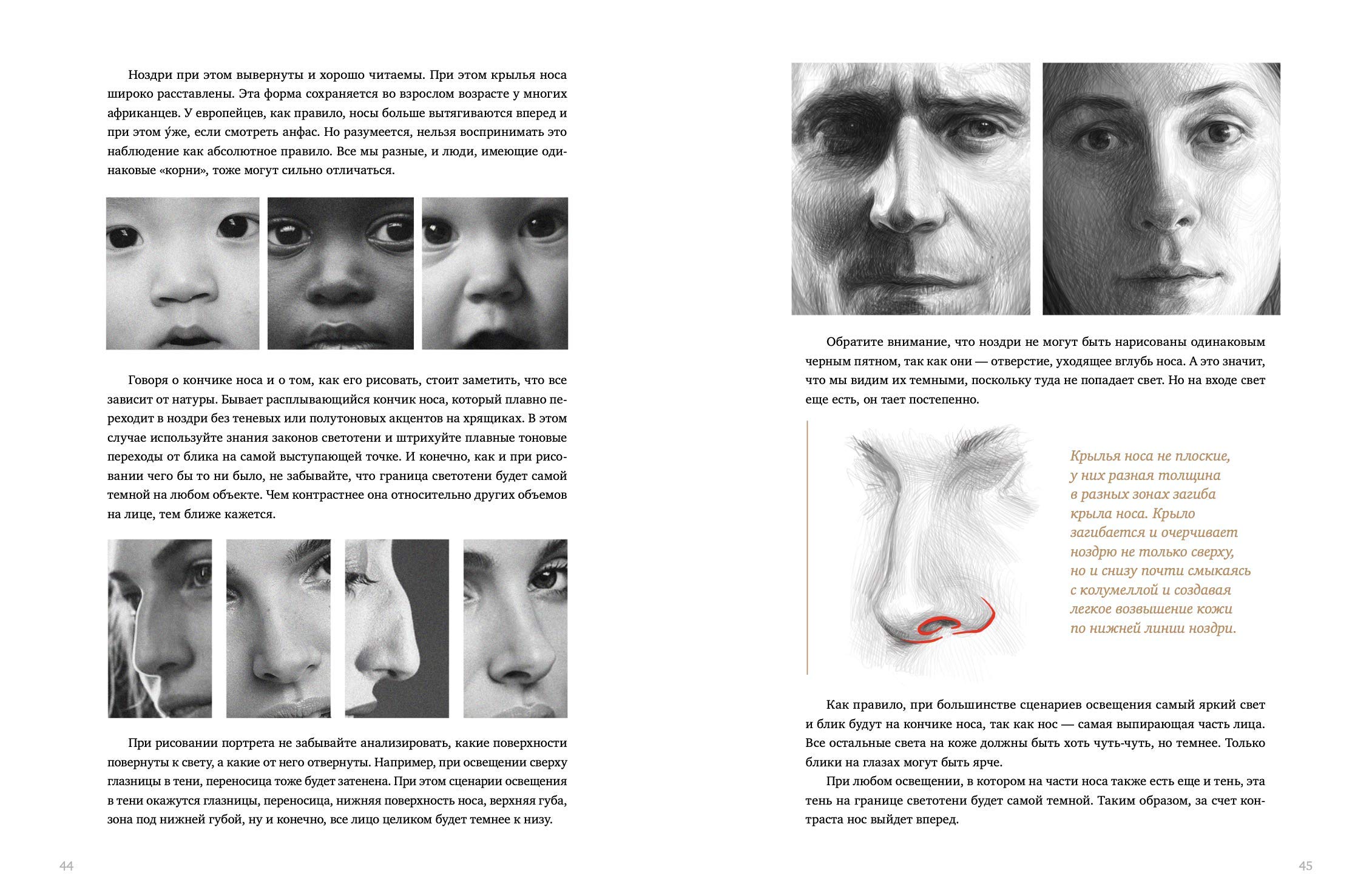 Apprendre à Dessiner des Portrait - Comment Dessiner de 'A' à 'Z' - Portrait au Crayon - Bases de le Dessin Anatomique, Traits, Ombrage, Composition