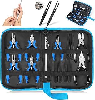 Jewelry Pliers Set Jewelry Making Tools Kit, Micro Jewelry Pliers Kit, Bracelet Tool Jewelry Helper, Jewelry Tweezers, Mini Pliers for Jewelry Making Supplies DIY Crafting Beading Repairing