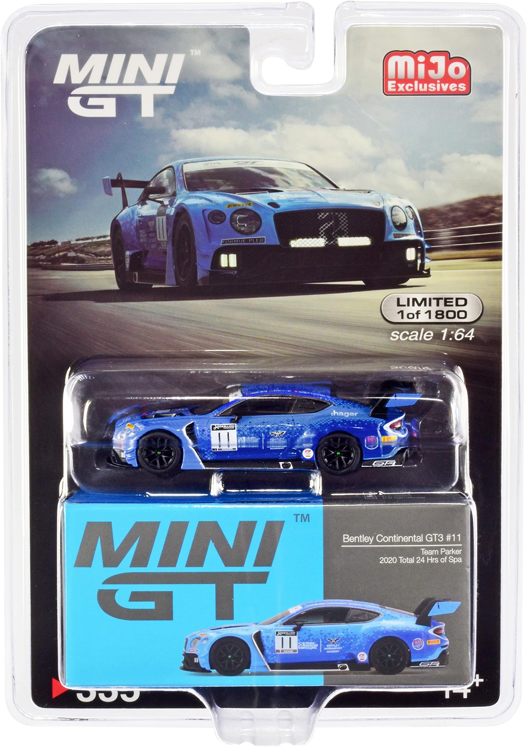 Bentley Continental GT3 RHD #11 Total 24 Hours of Spa (2020) Ltd Ed to 1800 pcs Worldwide 1/64 Diecast Model Car by True Scale Miniatures MGT00335
