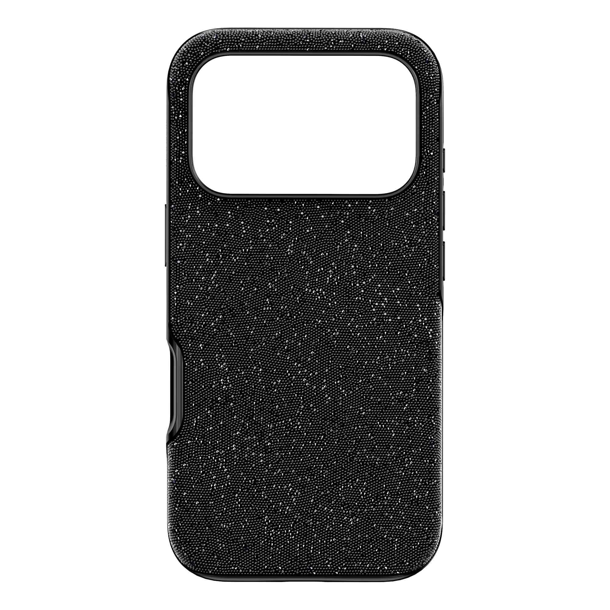 Swarovski High Phone Case for iPhone 17 Pro, Black Crystals, Compatible with iPhone 17 Pro Smartphone and Official Apple Chargers, Part of the High Collection