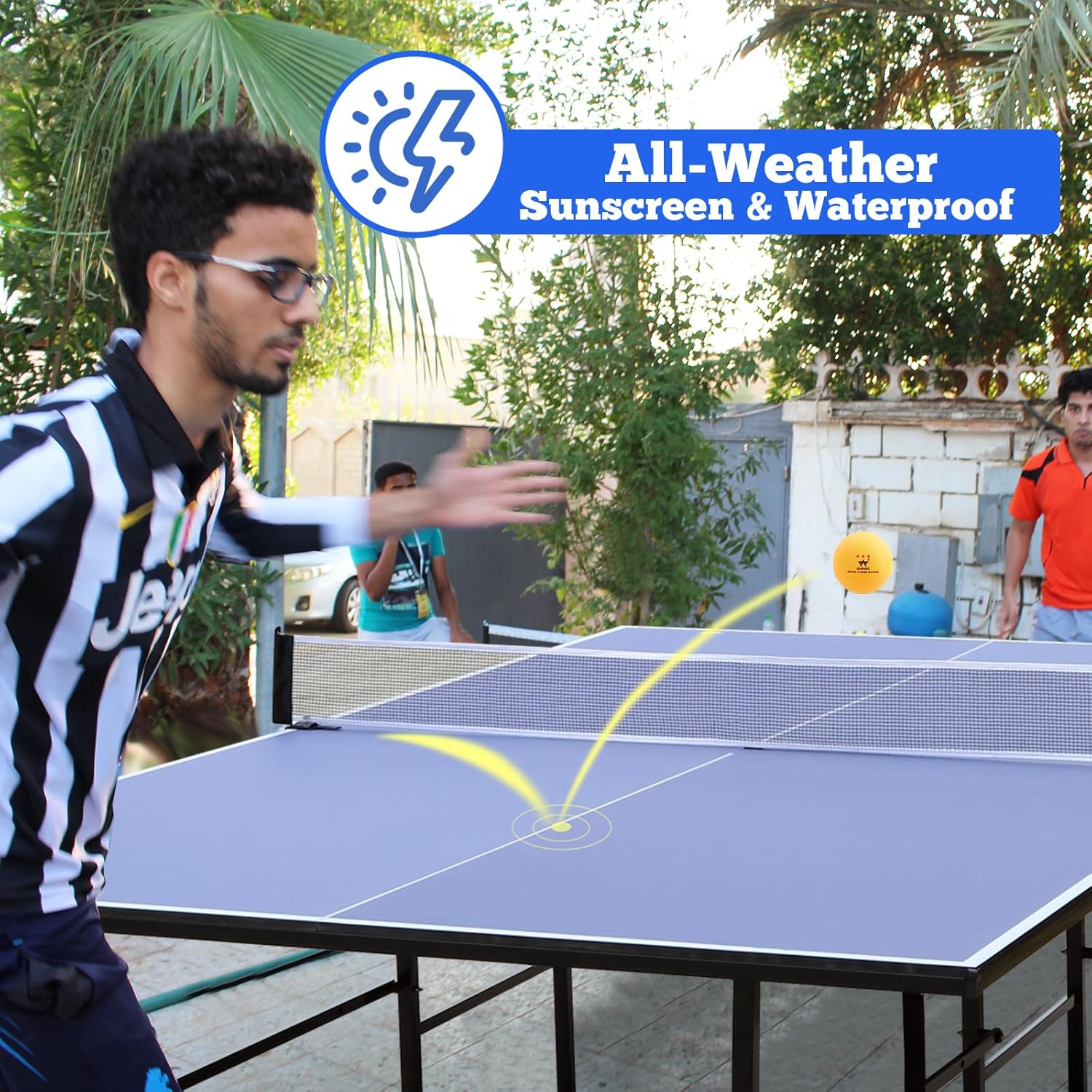 Folding Plastic Table 4ft/6ft/8ft Adjustable Height Portable Dining Table for Camping, Picnics, Parties, High Load Bearing Foldable Table