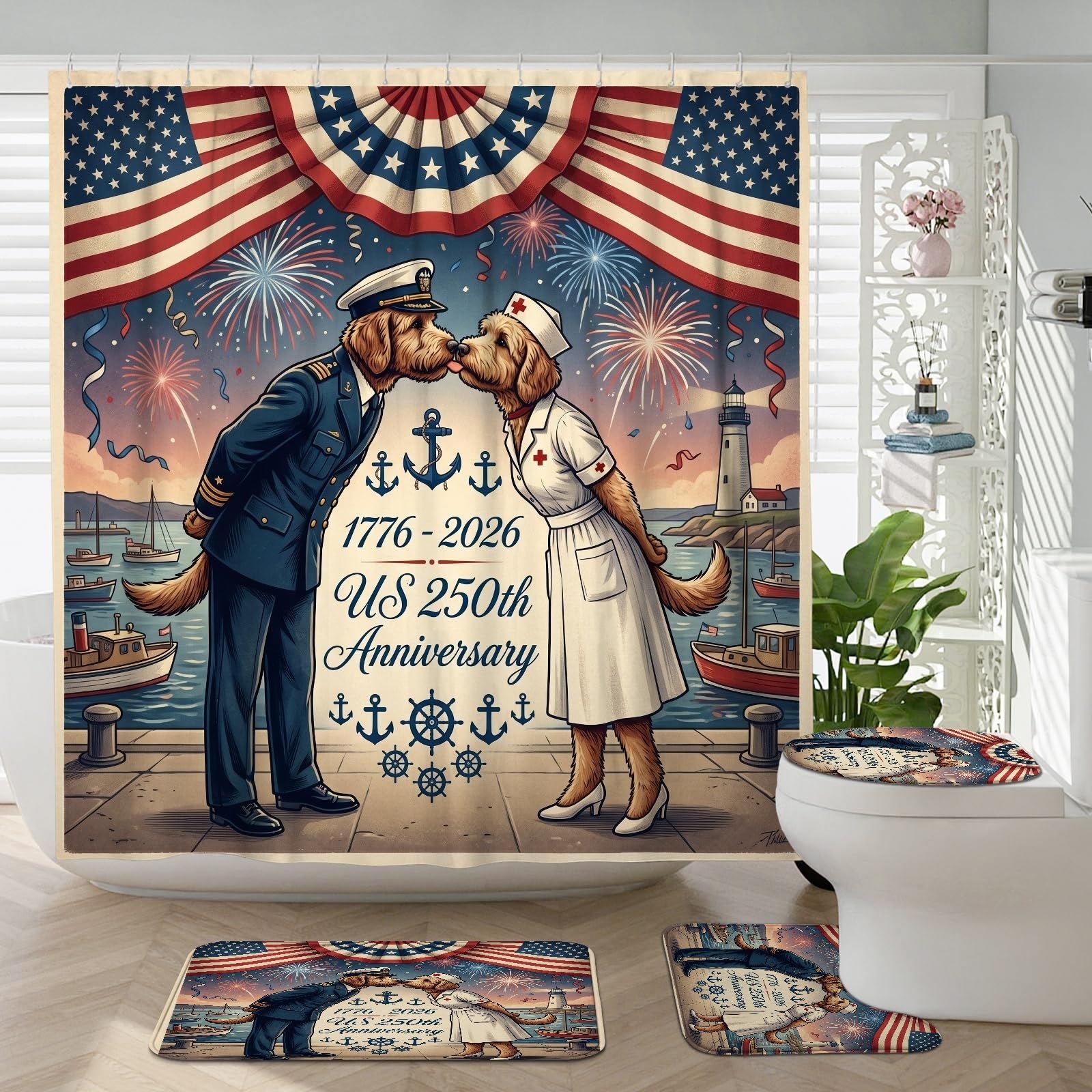 Tapis antidérapant et accessoires de salle de bain pour vos fêtes