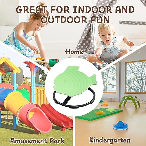 Miniatura 7 de Silla giratoria sensorial para niños con autismo y TDAH, silla giratoria para uso en interiores y exteriores, juguetes para sentarse y girar, sillas