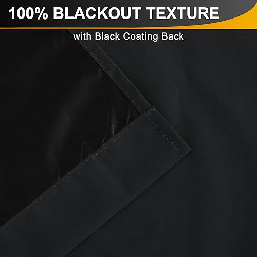 Miniatura 7 de NICETOWN Cortinas 100% opacas para dormitorio de 84 pulgadas de largo, tratamientos de ventanas opacas portátiles, persianas ligeras con aislamiento