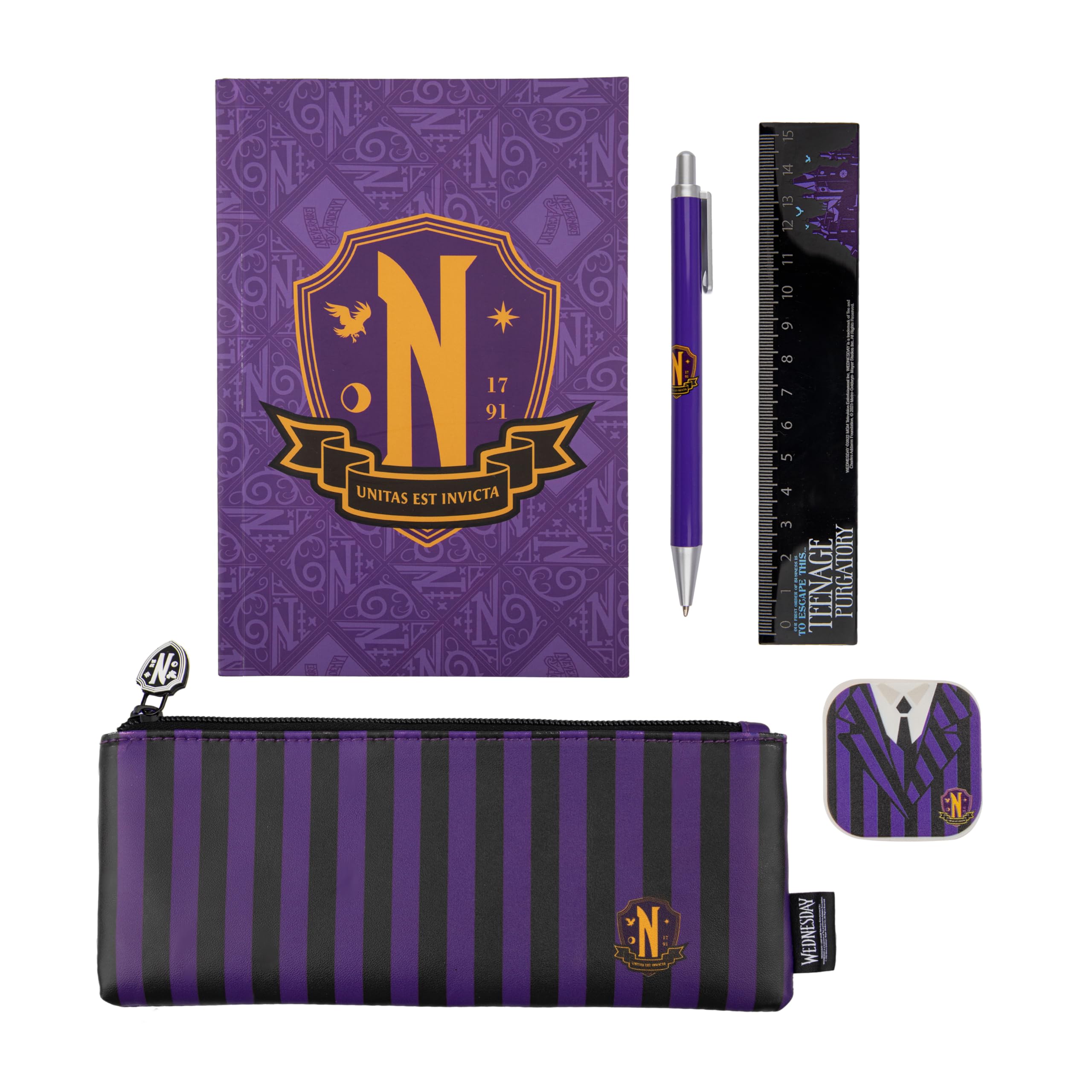 Cinereplicas Wednesday Nevermore Academy Stationery Set