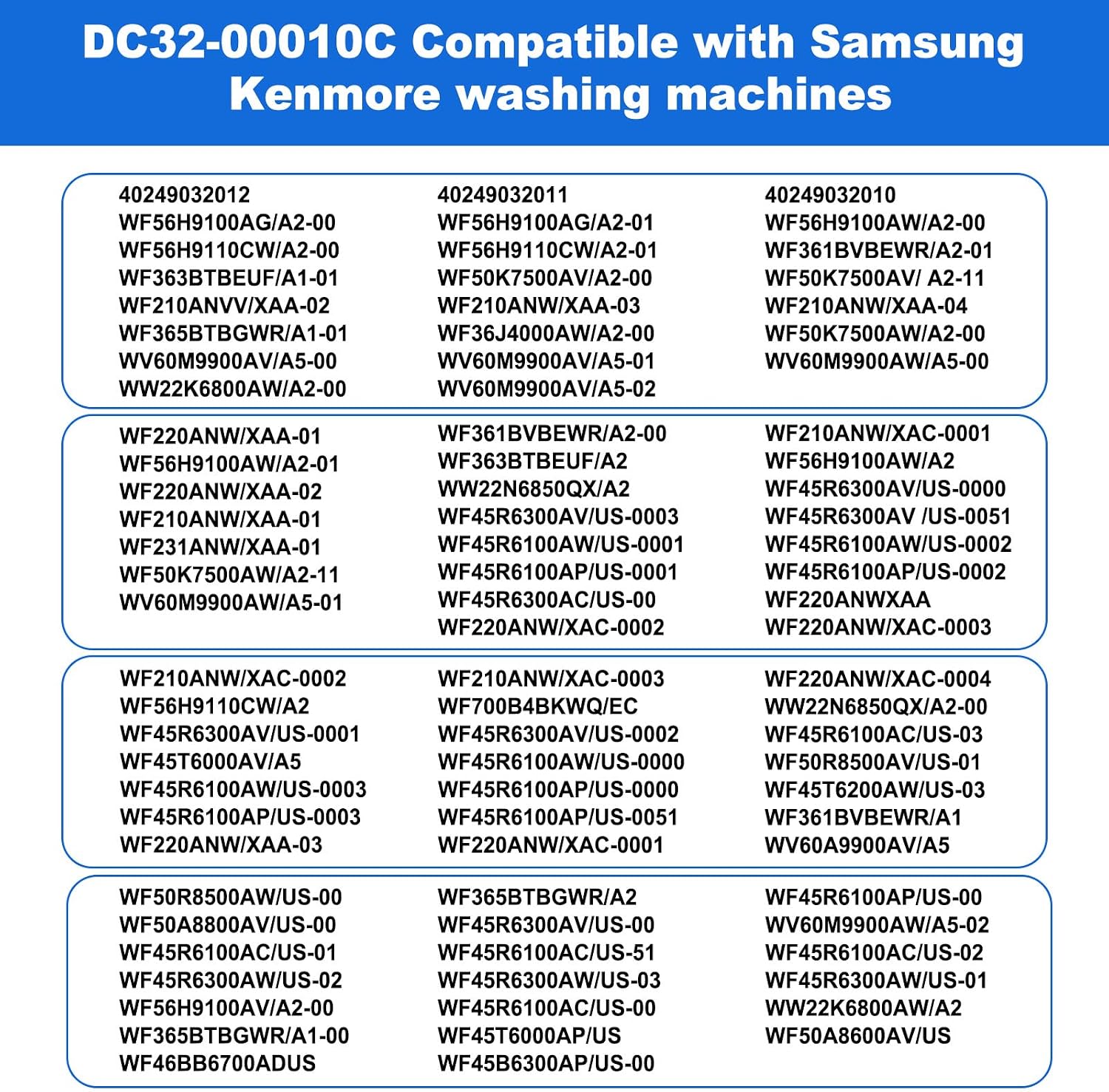 DC32-00010C Washer Temperature Sensor Thermistor Compatible with Samsung
