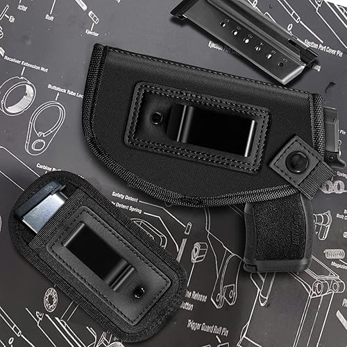 Miniatura 6 de Funda de pistola para mujereshombres, fundas universales IWB para transporte oculto, pistolera diestrazurda, se adapta a S&W M&P Shield 940 0.354 in