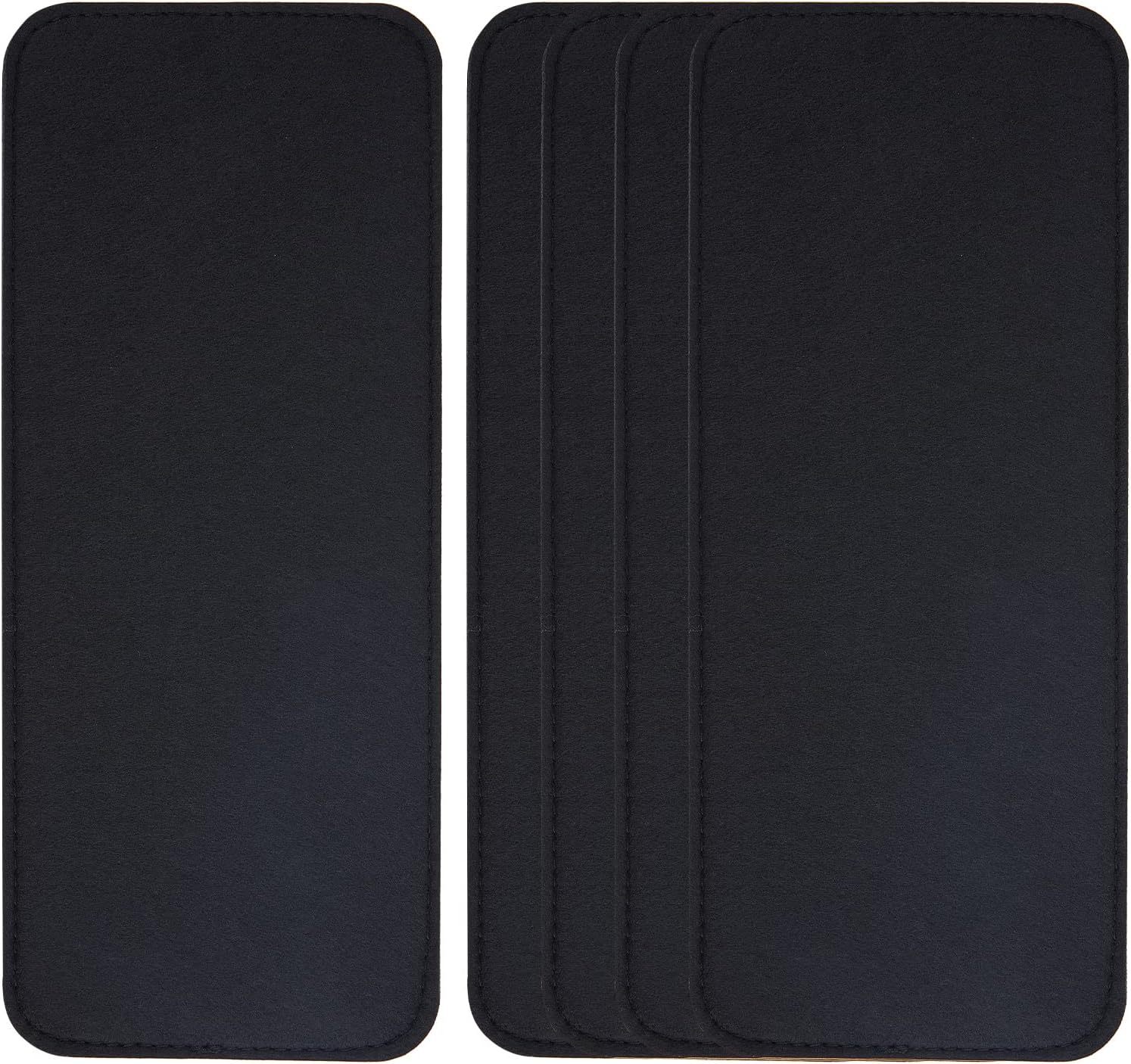 5pcs Felt Bag Base Shaper, Rectangle Handbag Bottom Shaper Tote Bag Base Shaper 12 x 5inch Purse Bottoms Thickened Soft Felt Bag Liner Board for Leather Bag Tote Bag Backpack, Black