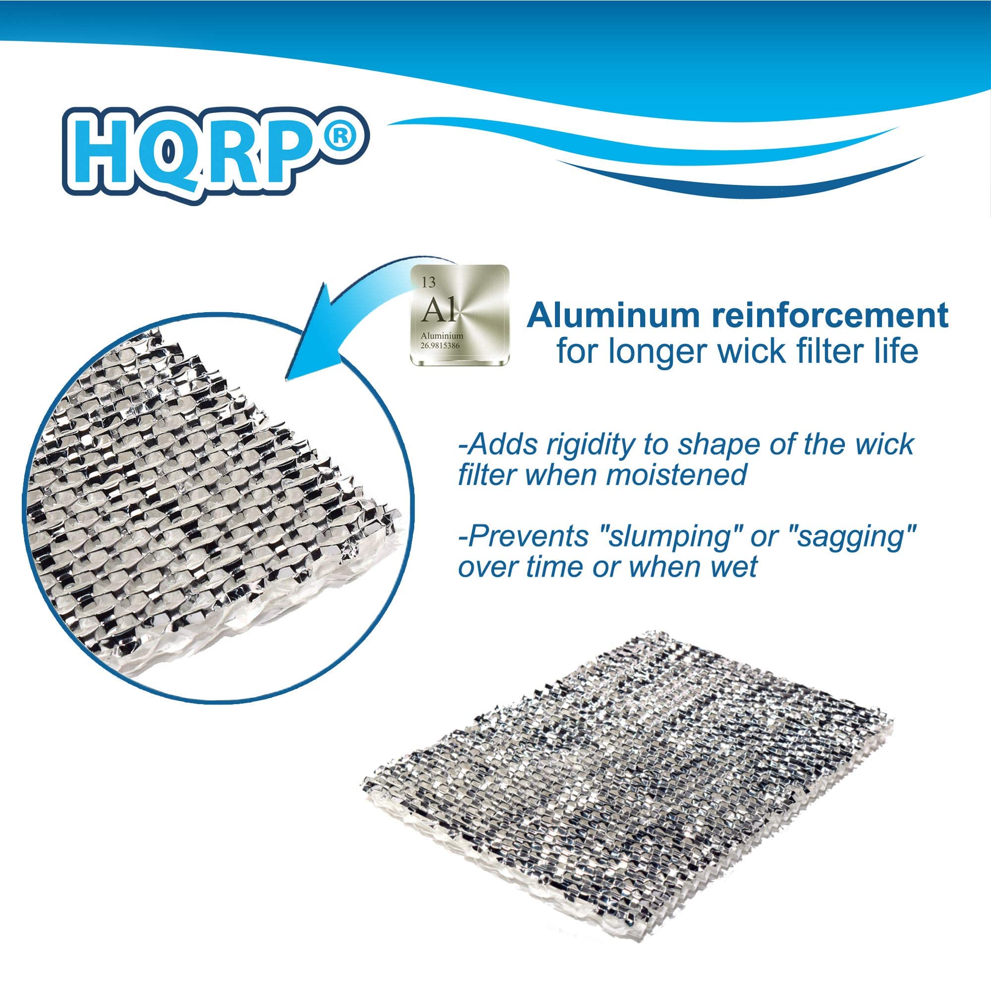 HQRP 4-pack Wick Filter for Kaz 3000, 3300, 3400, EV710