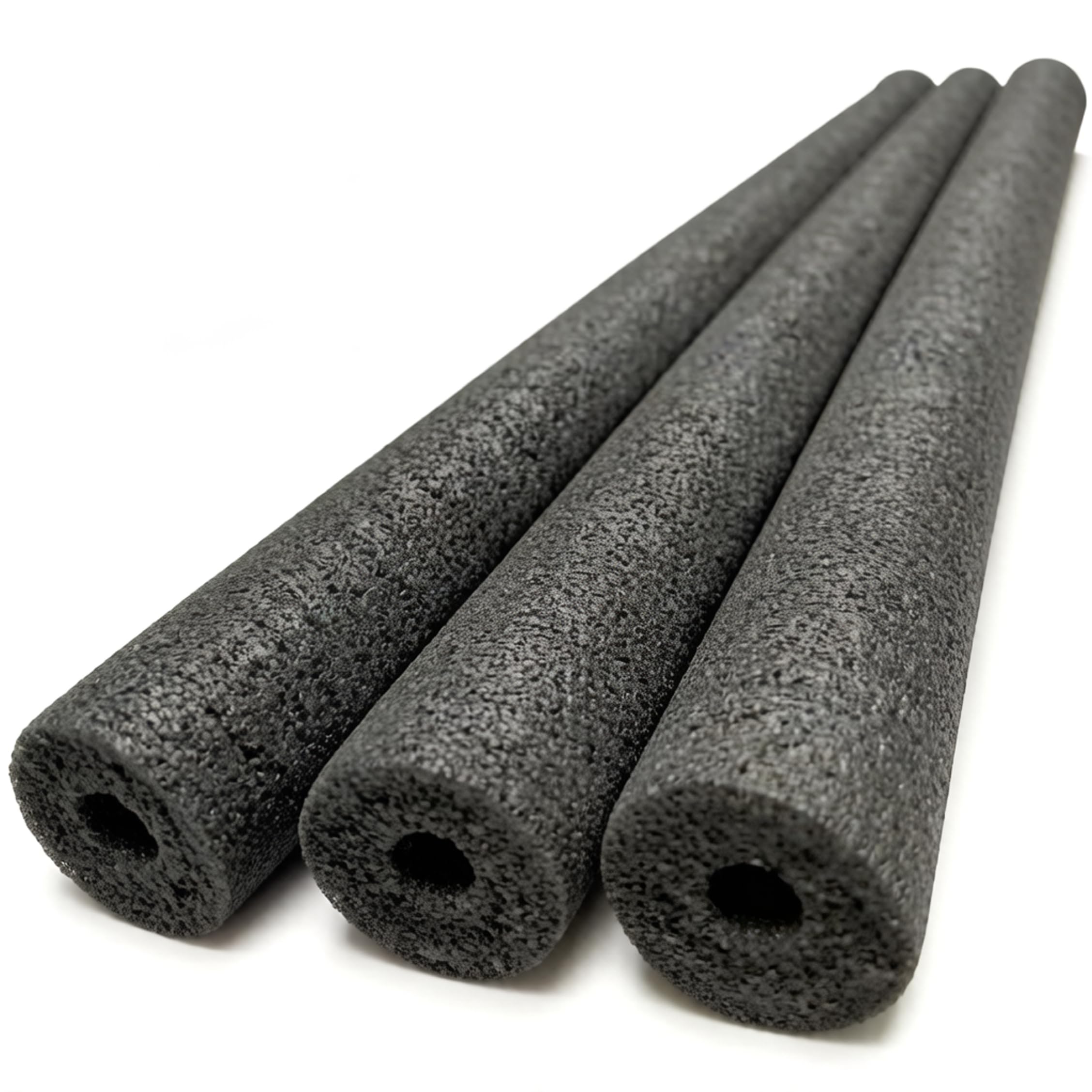 Black Pool Noodles, Paquete de 3 Espuma Hueca de 52 Pulgadas | Estructura flotante liviana, ideal para fiestas en la piscina, adecuada para todas las edades