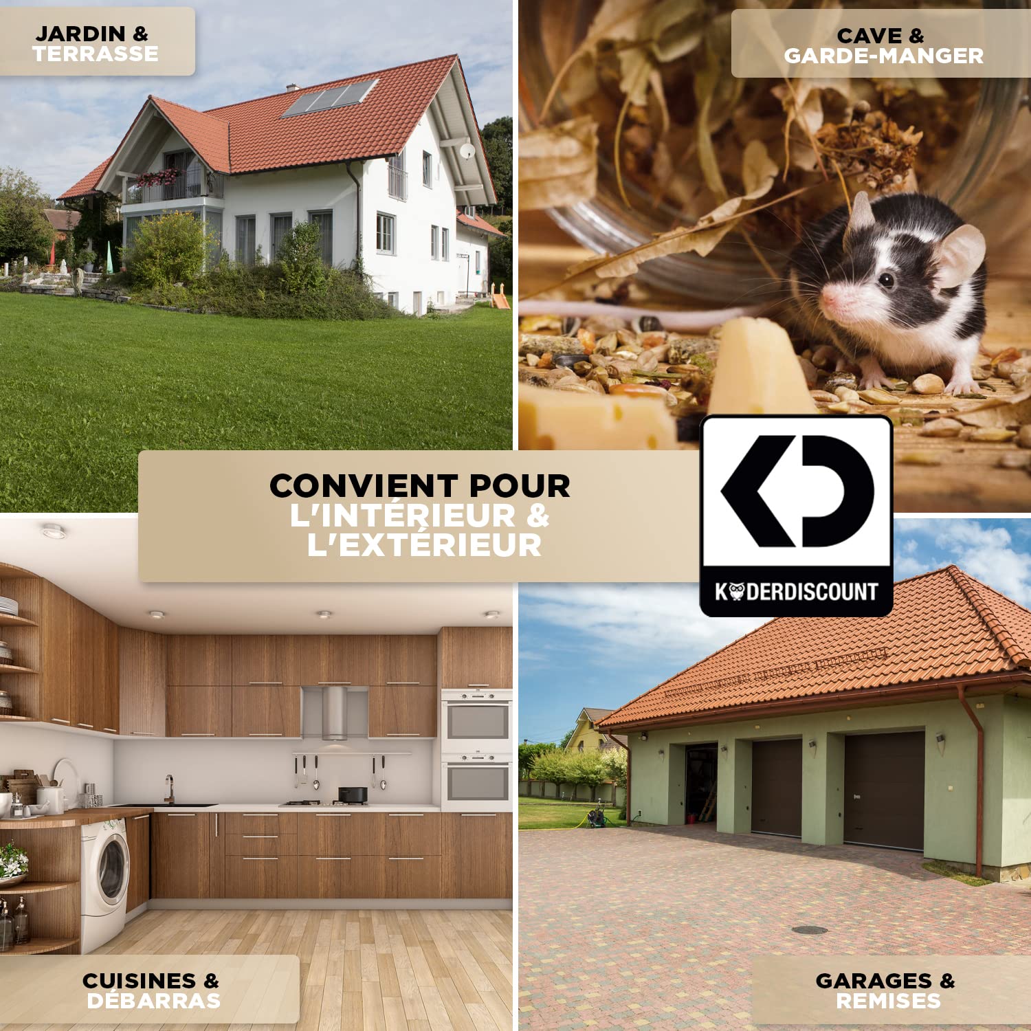 Piège à rats professionnel sans poison 3 pièces réutilisable efficace