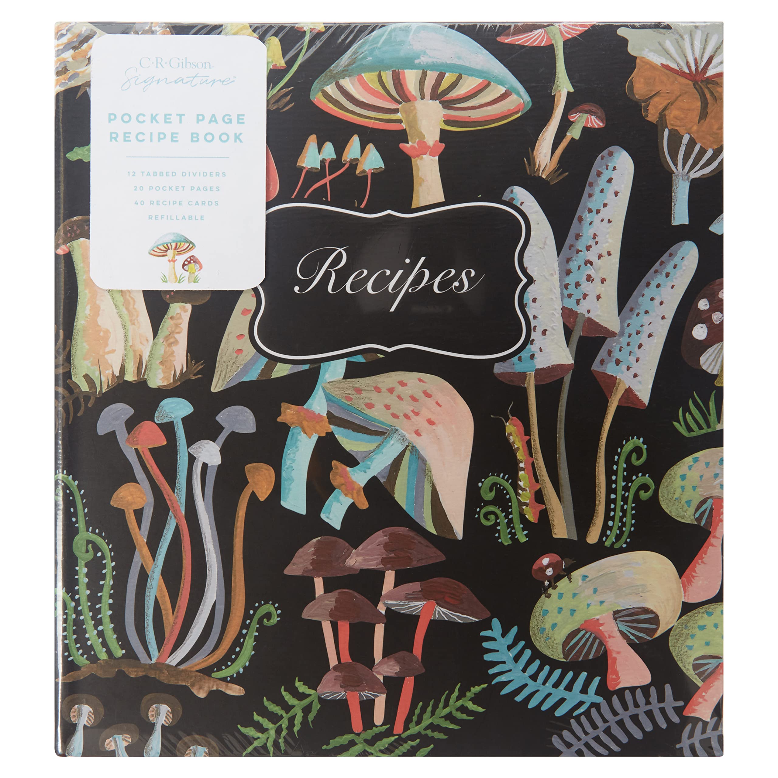 C.R. Gibson Raccoglitore per ricette a 3 anelli con carte, 23,7 x 21,6 cm