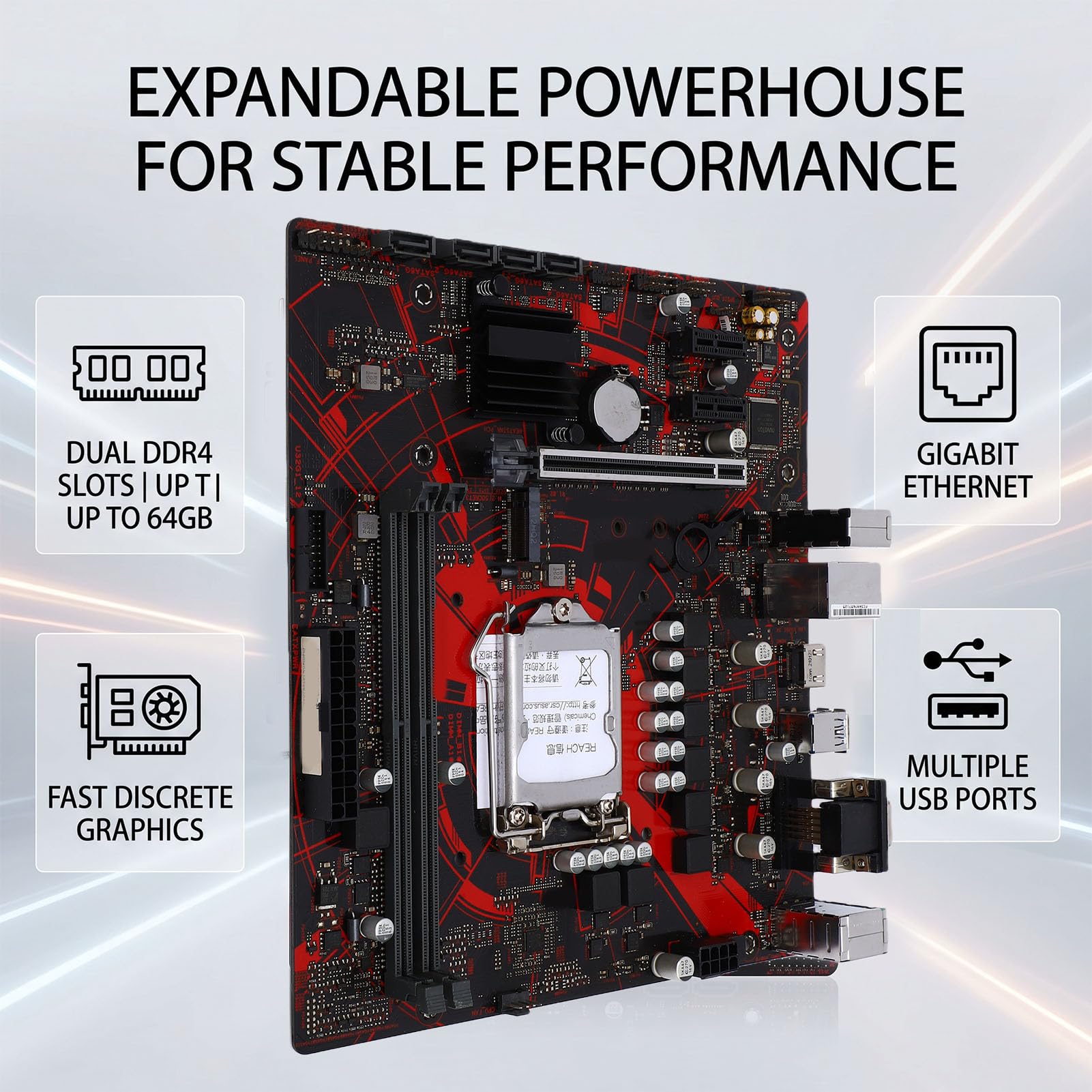 Jectse Scheda Madre Micro ATX per LGA1200 10th, DDR4 64 GB 2933 MHz