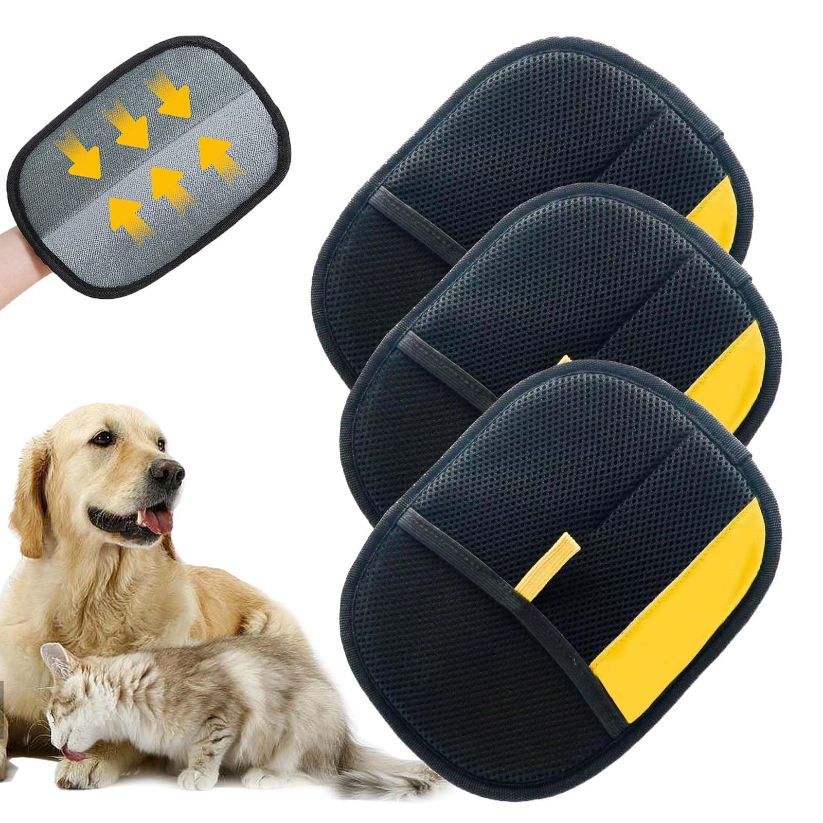 JClorix Double-Sided Anti-Static Pet Grooming Gloves & Hair Remover Mitt for Cats & Dogs, Reusable Deshedding & Washing Tool for Clothing, Carpet & Sofa