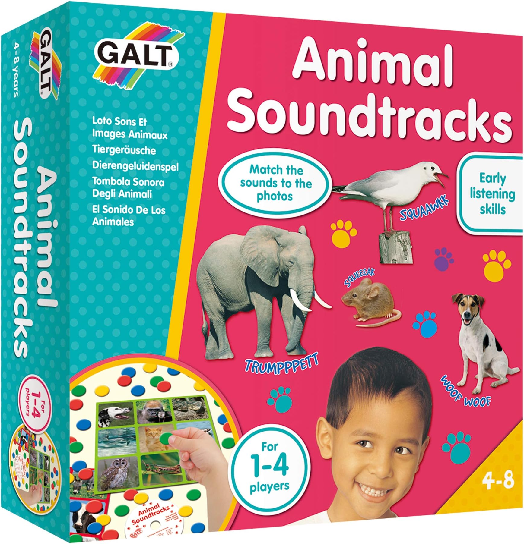 Galt Toys, Animal Soundtracks, Listening Guessing Game, Ages 4 Years Plus, 1-4 Players