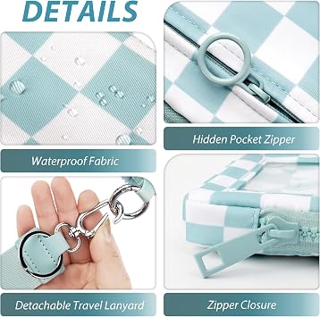 Veki Wristlet Keychain Wallet for Women, Iris Small Change Purse for Coins