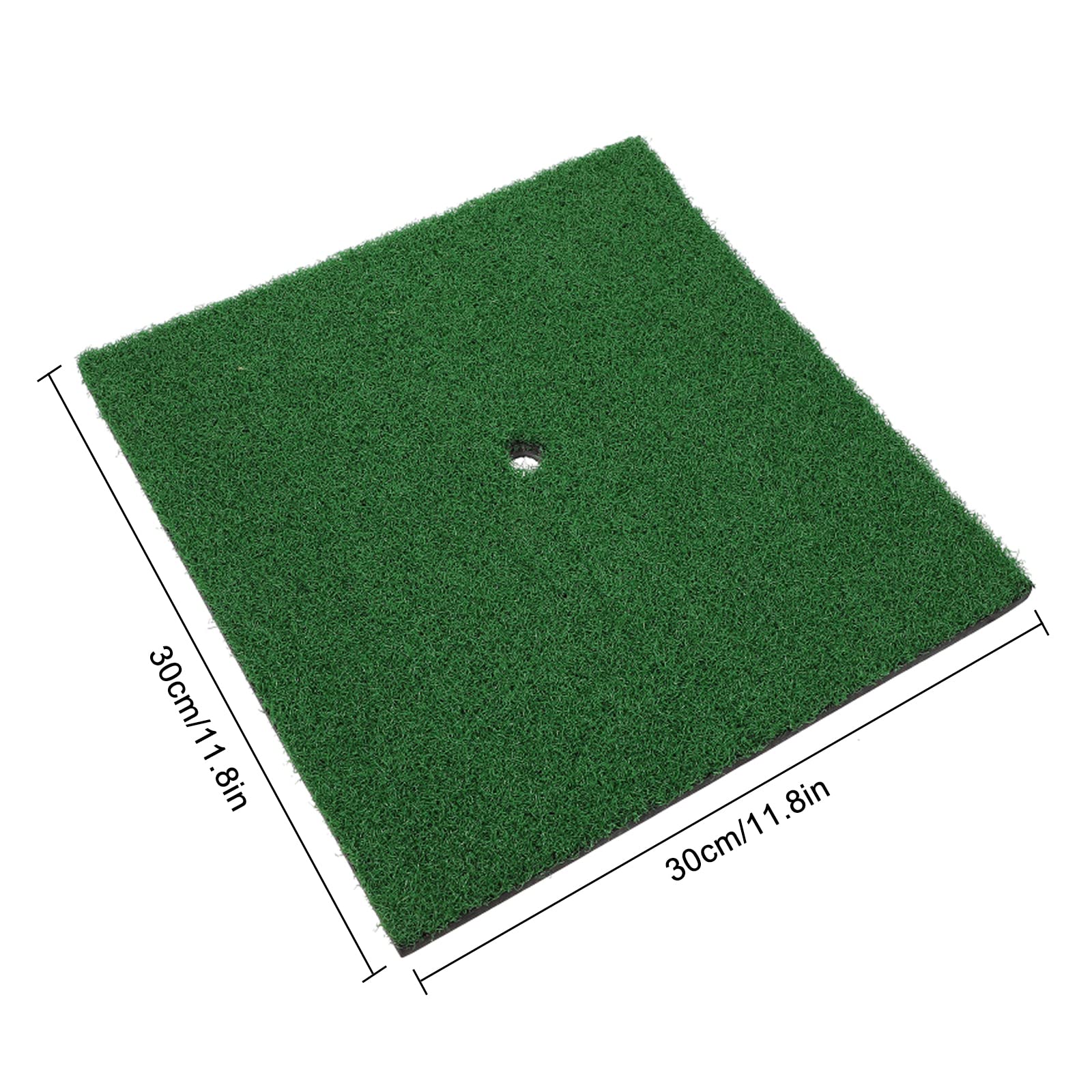 Esterilla de golf de 30 x 30 cm, alfombrilla de golf para interior y exterior, portátil, incluye para entrenamiento de putting (hierba corta)